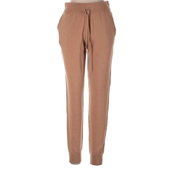 Quince 100% Mongolian Cashmere Joggers Camel Color L - Picture 2 of 6